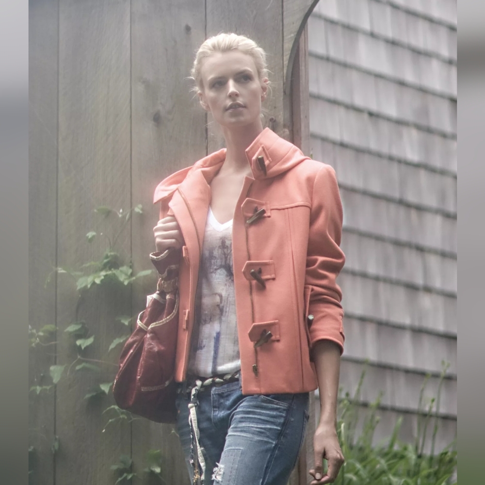 Anthropology ELEVENSES First Frost Melton Wool Toggle Coat